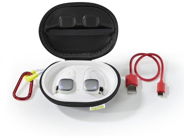 Слушалки Hama "Spirit Athletics", в бяло/жълто