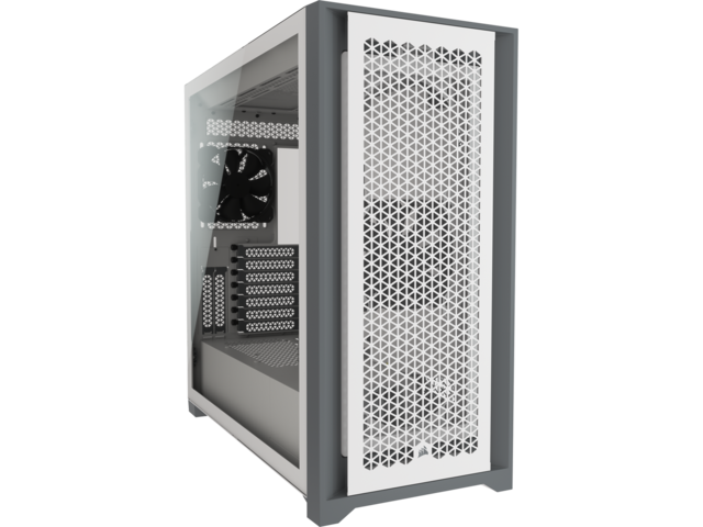 Кутии Corsair 5000D AIRFLOW Tempered Glass White Разопакован продукт