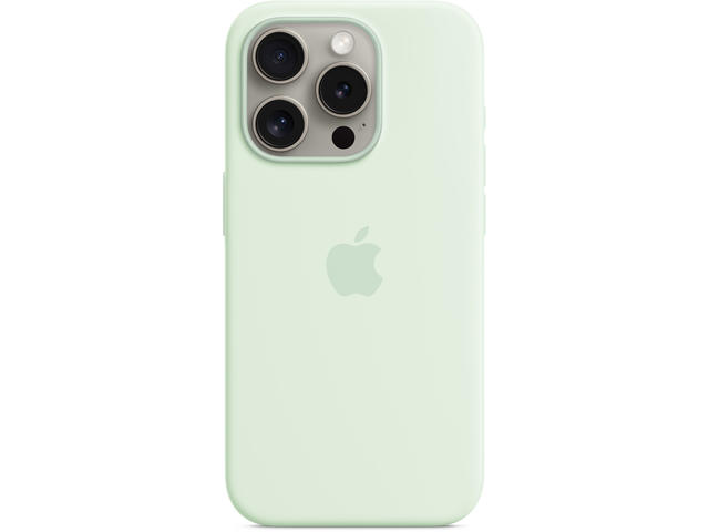 Калъфи Apple iPhone 15 Pro Silicone Case with MagSafe - Soft Mint