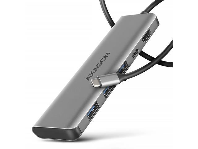 USB Хъб Axagon HMC-5H USB-C 5Gbps 5in1 hub