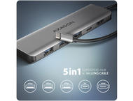 USB Хъб Axagon HMC-5H USB-C 5Gbps 5in1 hub