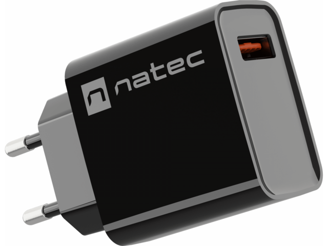 Зарядни устройства Natec Ribera Gan 18W, Black