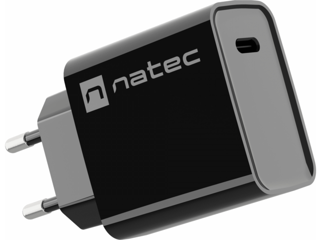 Зарядни устройства Natec Ribera USB-C 18W, Black