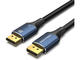 Кабели и Адаптери Vention кабел Display Port 1.4 DP M / M 8K 2m - Cotton Braided, Blue Aluminum Alloy