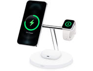 Зарядни устройства Belkin BoostCharge Pro 3-in-1 Wireless Charger with Official MagSafe Charging 15W, White