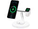 Зарядни устройства Belkin BoostCharge Pro 3-in-1 Wireless Charger with Official MagSafe Charging 15W, White