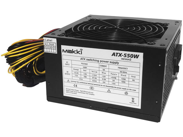 Захранвания за компютри Makki PSU 550W PFC Version 2