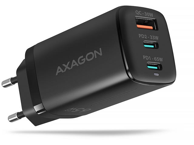 Зарядни устройства Axagon ACU-DPQ65 PD3.0 & QC4+ 3xOUTPUTS wall charger 65W