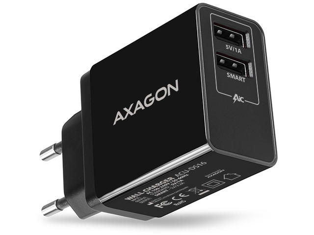 Зарядни устройства Axagon ACU-DS16 5V/2.2A + 5V/1A SMART wall charger