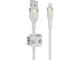 Кабели и Адаптери Belkin BoostCharge Pro Flex USB-A кабел с Lightning конектор, 3 метра, бял