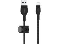 Кабели и Адаптери Belkin BoostCharge Pro Flex USB-A кабел с Lightning конектор, 3 метра, черен