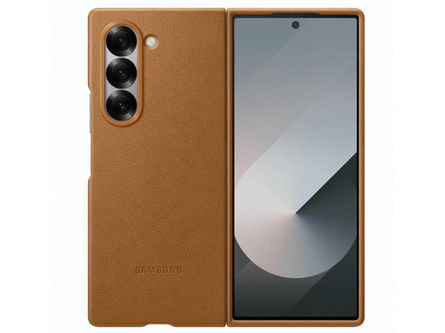 Калъфи Samsung Galaxy Z Fold6 калъф от екокожа, Tan