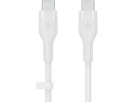 Кабели и Адаптери Belkin BOOST CHARGE Flex Silicone cable USB-C to USB-C 2.0 - 3M - White