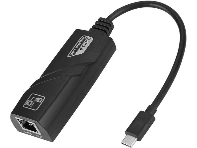 Кабели и Адаптери Мрежови адаптер Estillo 10/100/1000 Mbps, USB-C 3.1 към RJ45, Черен