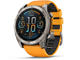 Смарт часовници Garmin fēnix® 8 – 51 mm, AMOLED Sapphire - Titanium с Spark Orange/Graphite силиконова каишка