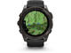 Смарт часовници Garmin fēnix® 8 – 51 mm,  AMOLED, Sapphire - Carbon Gray DLC Titanium с Black/Pebble Gray силиконова каишка