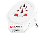 Зарядни устройства Skross World to Europe 1500266, USB, Бял