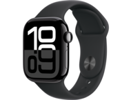 Смарт часовници Apple Watch S10 GPS + Cellular 42mm Jet Black Alu Case with Black Sport Band - S/M