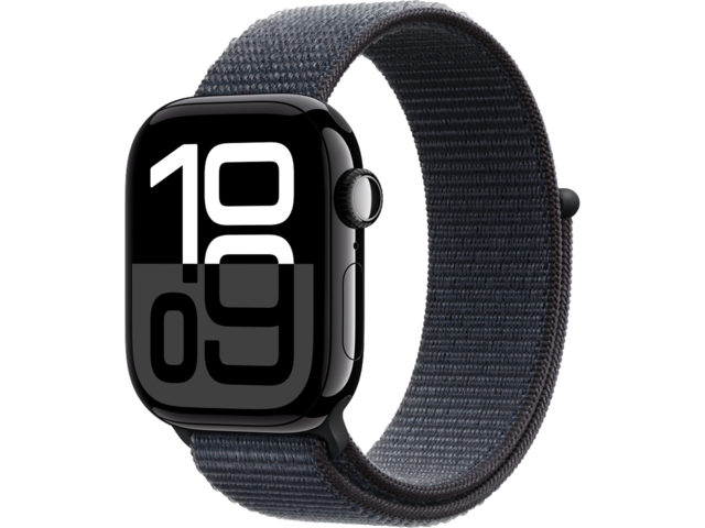 Смарт часовници Apple Watch S10 GPS + Cellular 42mm Jet Black Alu Case with Ink Sport Loop