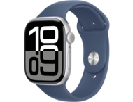 Смарт часовници Apple Watch S10 GPS + Cellular 46mm Silver Alu Case with Denim Sport Band - M/L