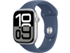 Смарт часовници Apple Watch S10 GPS + Cellular 46mm Silver Alu Case with Denim Sport Band - M/L
