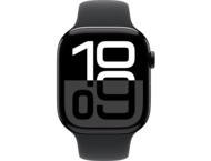 Смарт часовници Apple Watch S10 GPS + Cellular 46mm Jet Black Alu Case with Black Sport Band - S/M
