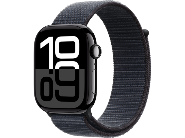 Смарт часовници Apple Watch S10 GPS + Cellular 46mm Jet Black Alu Case with Ink Sport Loop