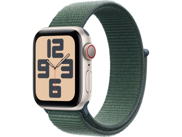 Смарт часовници Apple Watch SE2 (2024) GPS + Cellular 40mm Starlight Alu Case with Lake Green Sport Loop