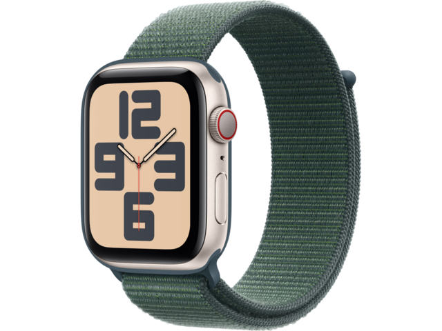 Смарт часовници Apple Watch SE2 (2024) GPS + Cellular 44mm Starlight Alu Case with Lake Green Sport Loop