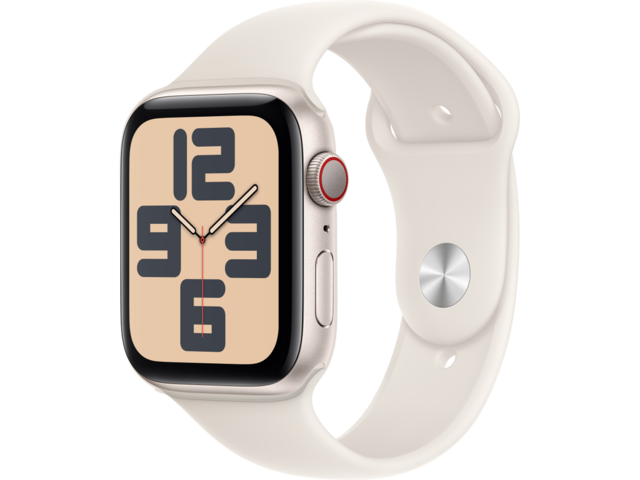 Смарт часовници Apple Watch SE2 (2024) GPS + Cellular 44mm Starlight Alu Case with Starlight Sport Band - S/M