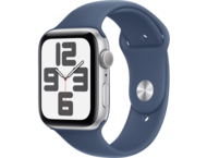 Смарт часовници Apple Watch SE2 (2024) GPS 44mm Silver Alu Case with Denim Sport Band - S/M