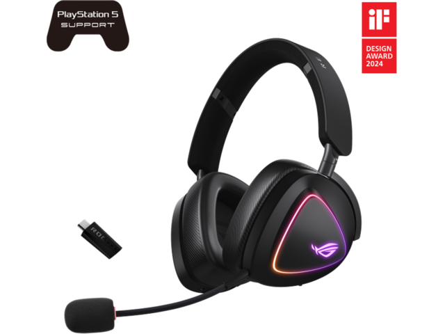 Слушалки Asus ROG Delta II Wireless, Black