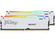 Оперативна памет 32GB (2x16GB) DDR5 6000 MT/s CL36 Kingston FURY Beast White RGB EXPO