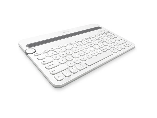 Стойки за мобилни устройства Logitech Bluetooth Multi-Device K480, в бяло