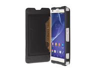 Калъфи Krusell Malmö Flip Cover - кожен калъф, тип портфейл и поставка за Sony Xperia Z3 Compact (черен)