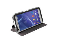 Калъфи Krusell Malmö Flip Cover - кожен калъф, тип портфейл и поставка за Sony Xperia Z3 Compact (черен)