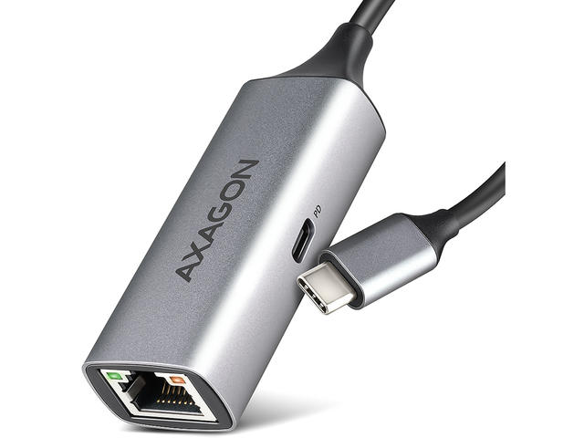 Кабели и Адаптери Axagon ADE-TXPD USB-C Gigabit Ethernet Adapter with PD 100W
