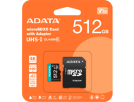 Карти памет 512GB ADATA Premier Pro microSDXC/SDHC UHS-I U3 Class 10(V30S)