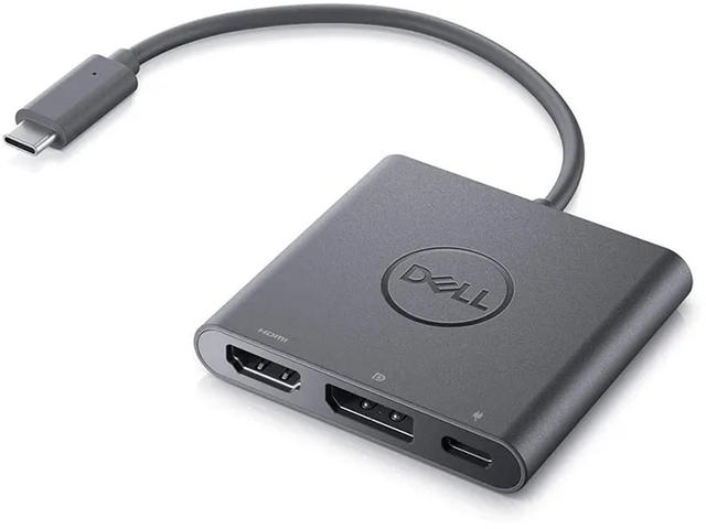 Кабели и Адаптери Dell адаптер USB-C към HDMI/DP с Power Pass-Through