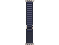 Каишки Apple Watch 49mm Loop: Navy Alpine Loop - Medium - Natural Titanium Finish
