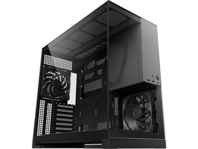 Кутии Geometric Future Model 5 Black/Gray, С вентилатори