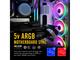 Вентилатори EZDIY-FAB Moonlight 120mm RGB PWM White - 5 Pack