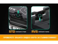 Кабели за компоненти EZDIY-FAB 12VHPWR 600W Power Adapter 180° Black RVS