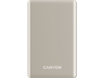 Външни батерии Canyon Power Bank OnCharge 505 Slim Magsafe 5000 mAh PD20W, Beige