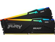 Оперативна памет 32GB (2x16GB) DDR5 6400 MT/s Kingston FURY Beast Black RGB XMP