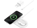Зарядни устройства Belkin BoostCharge Pro New 2-в-1 Qi2 15W, в бяло