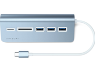 USB Хъб Satechi Aluminium TYPE-C USB Hub (3x USB 3.0,MicroSD) - Blue