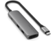 USB Хъб Satechi 4-in-1 USB-C Slim Multiport Adapter 4K - Space Grey