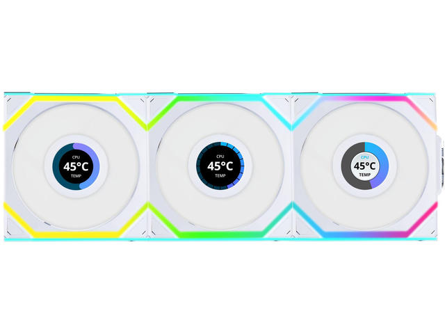 Вентилатори Lian Li UNI FAN SL Wireless LCD 120 White 3-Pack