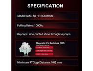 Клавиатури Madlions MAD 60 HE Flagship - 8K, White